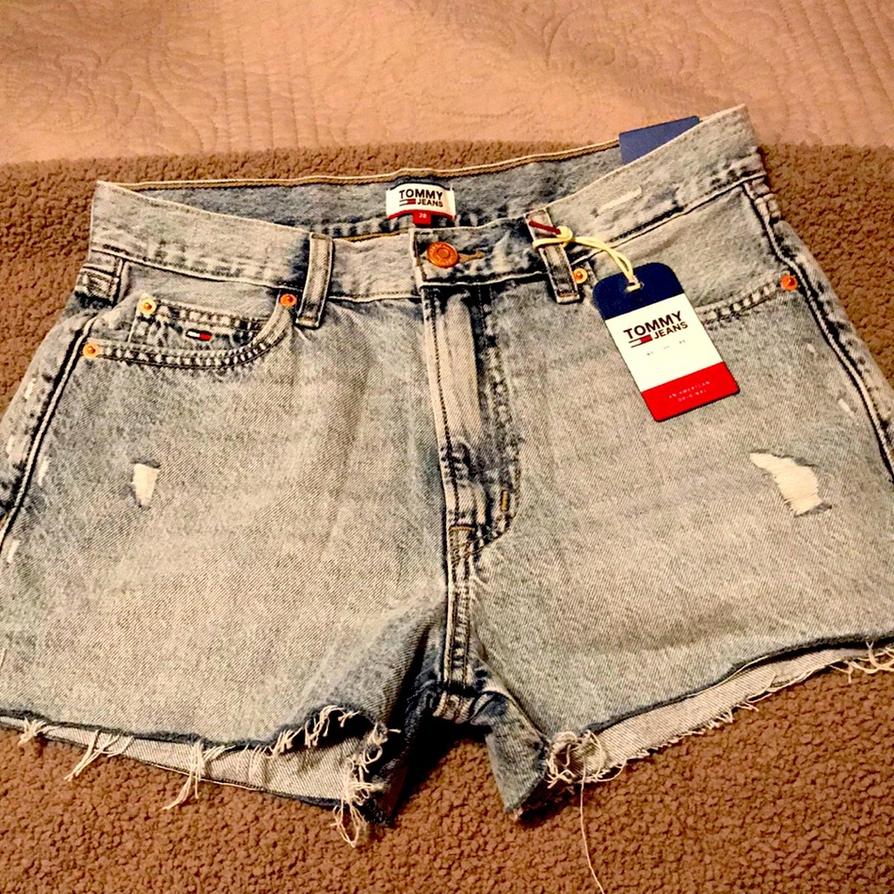 NWT Tommy Jeans cutoffs, distressed brand new!